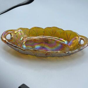 Vintage Indiana Glass Co. sunflower pattern relish tray.